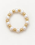 Vivian Grace Jewelry Ring 3mm Freshwater Pearl and 14k Gold Filled Bead Ring