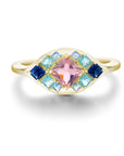 Vivian Grace Jewelry Ring 5 Ocean Morganite Mosaic Ring
