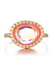 Vivian Grace Jewelry Ring 5 Skye Ring - Pink Dichroic Glass
