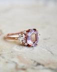 Vivian Grace Jewelry Ring Lavender Quartz Hexagon Floral Ring