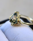 Vivian Grace Jewelry Ring Moss Agate & Topaz Ring