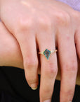 Vivian Grace Jewelry Ring Moss Agate & Topaz Ring