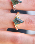 Vivian Grace Jewelry Ring Moss Agate & Topaz Ring