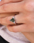 Vivian Grace Jewelry Ring Moss Agate & Topaz Ring