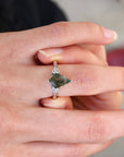Vivian Grace Jewelry Ring Moss Agate & Topaz Ring