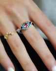 Vivian Grace Jewelry Ring Ocean Morganite Mosaic Ring