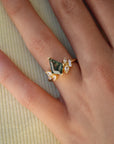 Vivian Grace Jewelry Ring The Emeliene Ring - Moss Agate