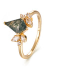Vivian Grace Jewelry Ring The Emeliene Ring - Moss Agate