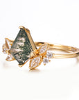 Vivian Grace Jewelry Ring The Emeliene Ring - Moss Agate