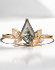 Vivian Grace Jewelry Ring The Emeliene Ring - Moss Agate