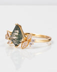 Vivian Grace Jewelry Ring The Emeliene Ring - Moss Agate