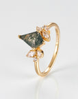 Vivian Grace Jewelry Ring The Emeliene Ring - Moss Agate