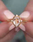 Vivian Grace Jewelry Ring White Topaz Versailles Ring- 14k Gold Vermeil