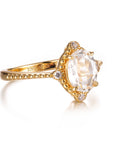 Vivian Grace Jewelry Ring White Topaz Versailles Ring- 14k Gold Vermeil
