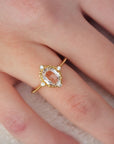 Vivian Grace Jewelry Ring White Topaz Versailles Ring- 14k Gold Vermeil