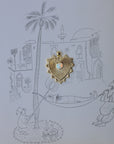 Vivian Grace Opal Sacred Heart Pendant Necklace