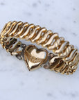 Vivian Grace Vintage Bracelet Gold La Mode Monogram Heart Gold Filled Sweetheart Expansion Bracelet - Vintage (Copy)