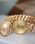Vivian Grace Vintage Bracelet Gold Speidel Gold-Filled Sweetheart Bracelet with engraved floral locket- Vintage