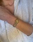 Vivian Grace Vintage Bracelet Gold Speidel Gold-Filled Sweetheart Bracelet with engraved floral locket- Vintage