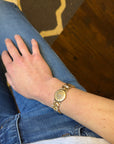Vivian Grace Vintage Bracelet Gold Speidel Gold-Filled Sweetheart Bracelet with engraved floral locket- Vintage