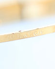 Vivian Grace Vintage Bracelet Gold Vintage 12k Gold-Filled Floral Etched Bangle Bracelet- slim design