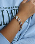 Vivian Grace Vintage Bracelet Gold Vintage Bliss Brothers Painted Floral Enamel Bracelet- Gold Vermeil (circa 1920)