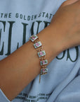 Vivian Grace Vintage Bracelet Gold Vintage Bliss Brothers Painted Floral Enamel Bracelet- Gold Vermeil (circa 1920)