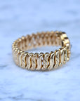 Vivian Grace Vintage Bracelet Gold Vintage Mother of Pearl Gold Filled Sweetheart Expansion Bracelet