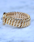 Vivian Grace Vintage Bracelet Gold Vintage Mother of Pearl Gold Filled Sweetheart Expansion Bracelet