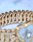 Vivian Grace Vintage Bracelet Gold Vintage Mother of Pearl Gold Filled Sweetheart Expansion Bracelet
