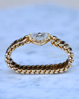 Vivian Grace Vintage Bracelet Gold Vintage Mother of Pearl Gold Filled Sweetheart Expansion Bracelet