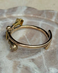 Vivian Grace Vintage Bracelet Rose Gold Vintage Victorian Bypass Bangle Bracelet (circa 1880)