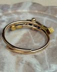 Vivian Grace Vintage Bracelet Rose Gold Vintage Victorian Bypass Bangle Bracelet (circa 1880)