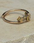 Vivian Grace Vintage Bracelet Rose Gold Vintage Victorian Bypass Bangle Bracelet (circa 1880)