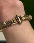 Vivian Grace Vintage Bracelet Rose Gold Vintage Victorian Bypass Bangle Bracelet (circa 1880)