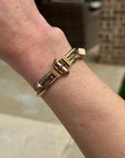 Vivian Grace Vintage Bracelet Rose Gold Vintage Victorian Bypass Bangle Bracelet (circa 1880)
