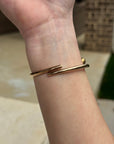 Vivian Grace Vintage Bracelet Rose Gold Vintage Victorian Bypass Bangle Bracelet (circa 1880)