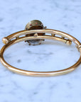Vivian Grace Vintage Bracelet Rose Gold Vintage Victorian Hinged Bypass Bangle Bracelet (circa 1880-1910)