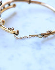 Vivian Grace Vintage Bracelet Rose Gold Vintage Victorian Hinged Bypass Bangle Bracelet (circa 1880-1910)