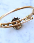 Vivian Grace Vintage Bracelet Rose Gold Vintage Victorian Hinged Bypass Bangle Bracelet (circa 1880-1910)