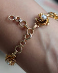 Vivian Grace Vintage Bracelet Vintage 12k Gold-Filled Faux Pearl Bracelet (circa 1940)