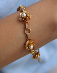 Vivian Grace Vintage Bracelet Vintage 12k Gold-Filled Faux Pearl Bracelet (circa 1940)