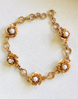 Vivian Grace Vintage Bracelet Vintage 12k Gold-Filled Faux Pearl Bracelet (circa 1940)