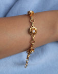 Vivian Grace Vintage Bracelet Vintage 12k Gold-Filled Faux Pearl Bracelet (circa 1940)