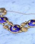 Vivian Grace Vintage Bracelet Vintage Royal Blue Enamel Gilt Panel Bracelet by Sporrong (Copy)