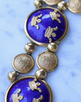 Vivian Grace Vintage Bracelet Vintage Royal Blue Enamel Gilt Panel Bracelet by Sporrong (Copy)