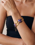 Vivian Grace Vintage Bracelet Vintage Royal Blue Enamel Gilt Panel Bracelet by Sporrong (Copy)