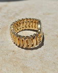 Vivian Grace Vintage Gold Etched Floral Gold Filled Sweetheart Bracelet - Vintage