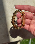 Vivian Grace Vintage Gold Etched Floral Gold Filled Sweetheart Bracelet - Vintage