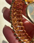 Vivian Grace Vintage Gold Etched Floral Gold Filled Sweetheart Bracelet - Vintage